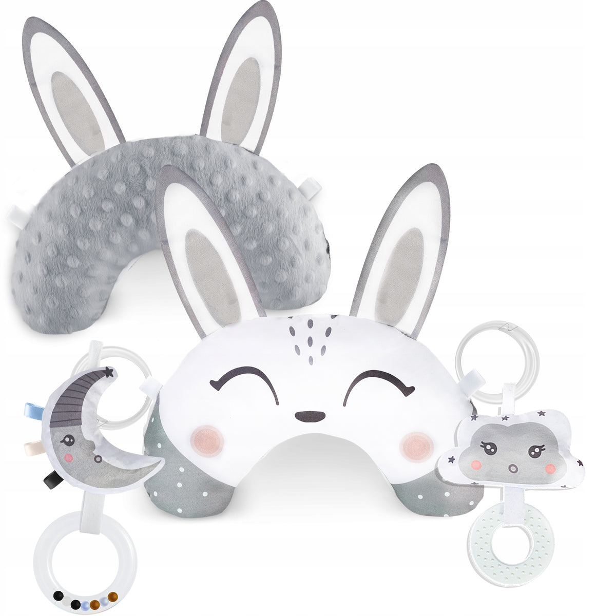 SENSORY PILLOW BABY RATTLE TEETHER