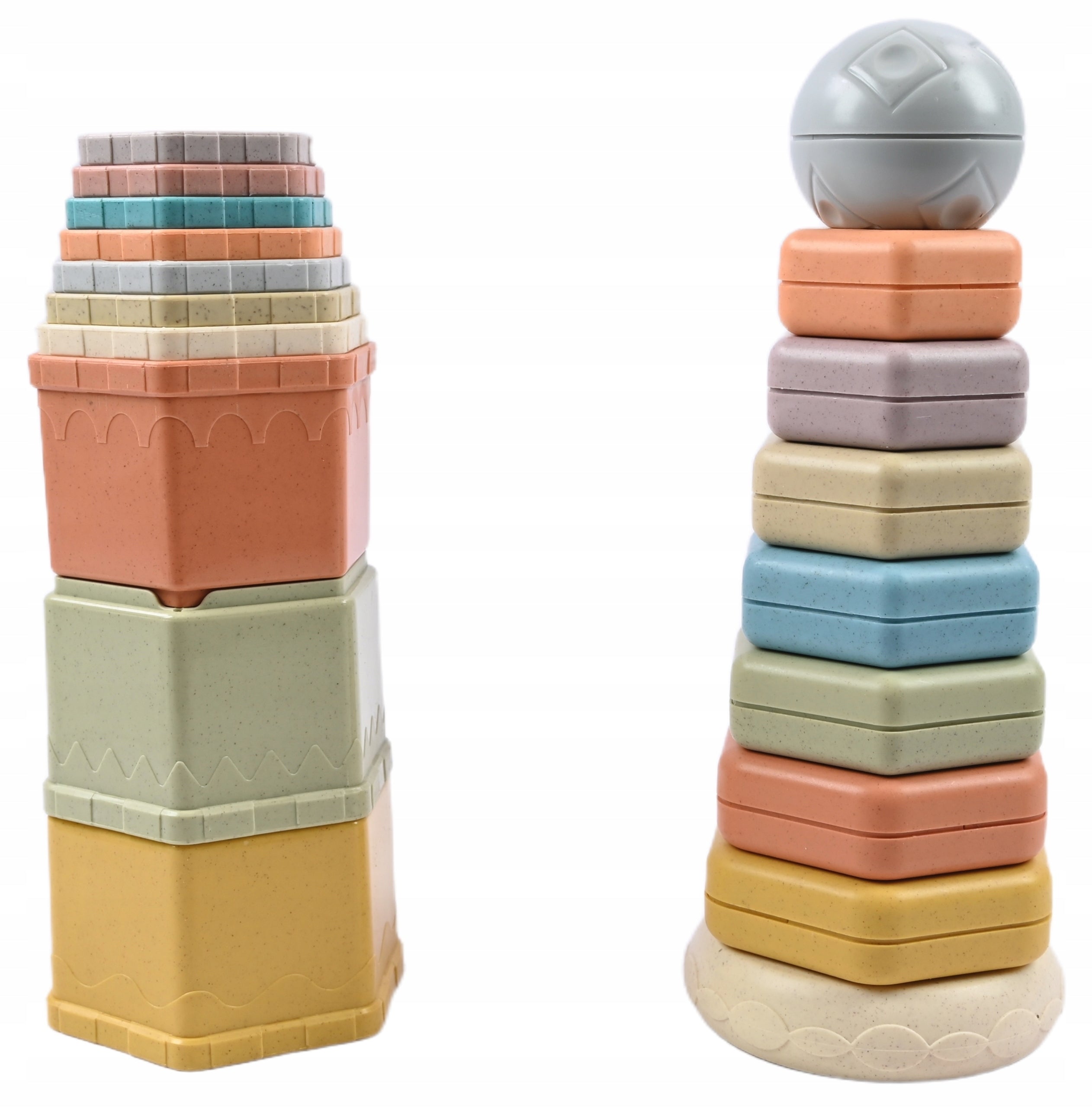 SENSORY PUZZLE SET CUPS TOWER PYRAMID PUZZLE SORTER Brand Midex