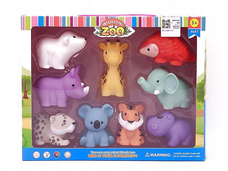SENSORY SQUEAKERS ANIMALS FOR BATH WATER COLORFUL ZOO SAFARI Kid's age 3+ years
