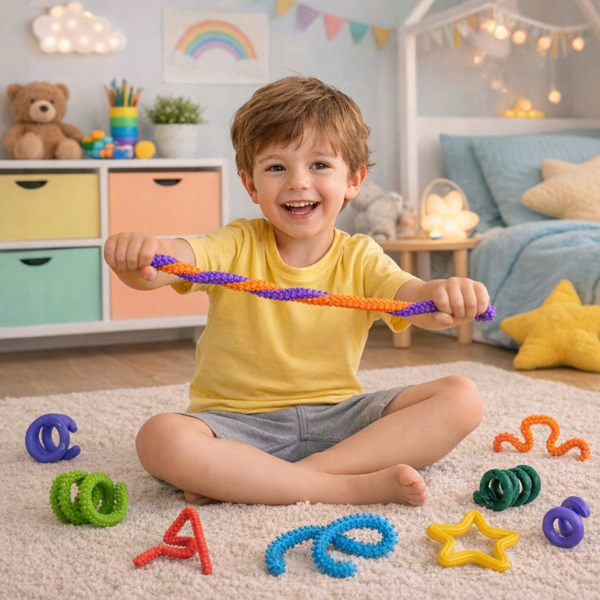 SENSORY STICKS ANTI-STRESS EDUCATIONAL TOY FIDGET STICKS 8 PCS Packaging status original