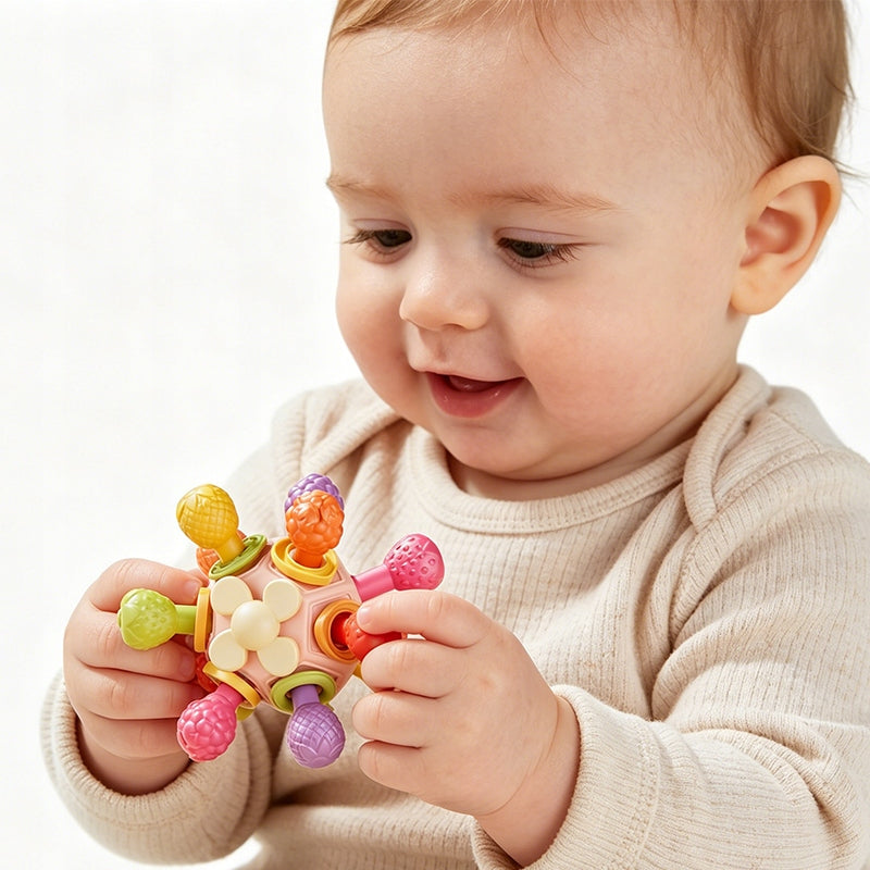 SENSORY TOY COLORFUL TEETHER RATTLE BALL TABS Manufacturer code Tinkleo0783