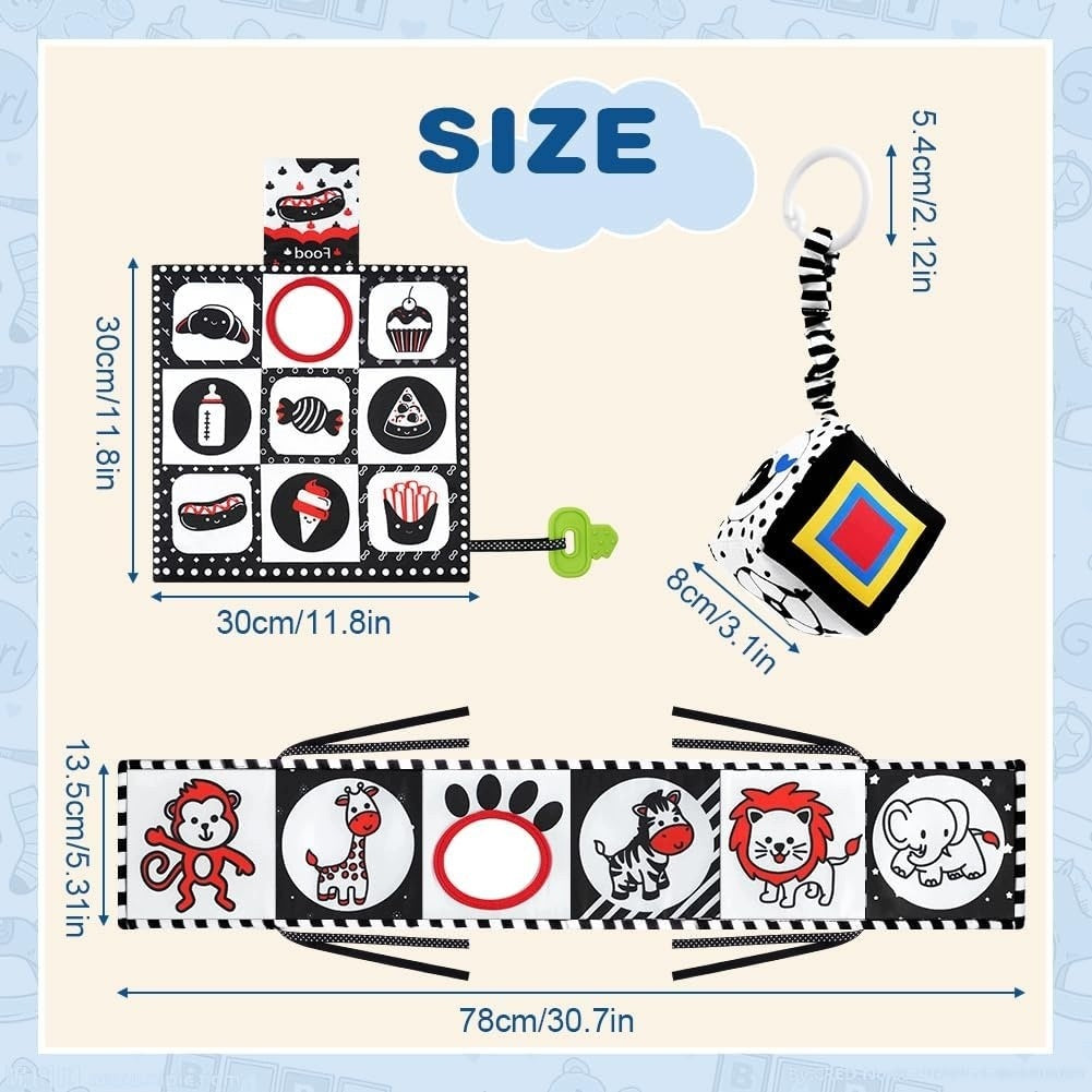 SENSORY TOY FOR BABIES 0-12 MONTHS BLACK AND WHITE CARD GIFT Packaging status original