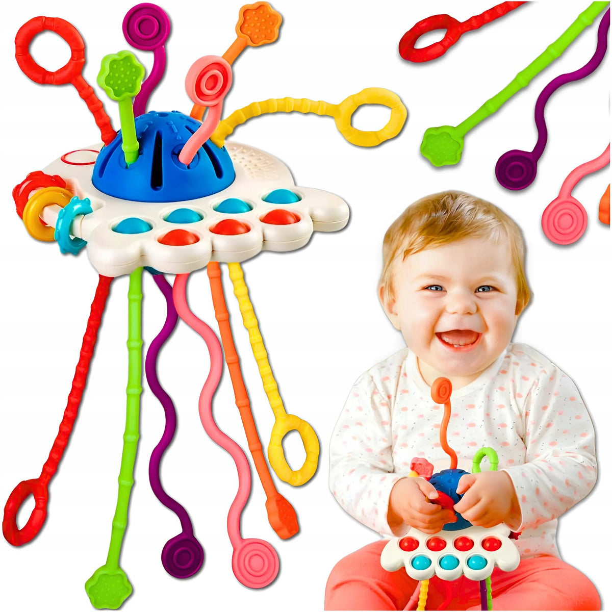 SENSORY TOY MONTESSORI EDUCATIONAL ANTI-STRESS TEETHER FOR BABIES