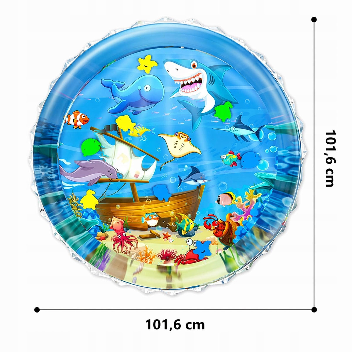 SENSORY WATER MAT for babies to play on the stomach 100 cm rubber Manufacturer code pc100cm
