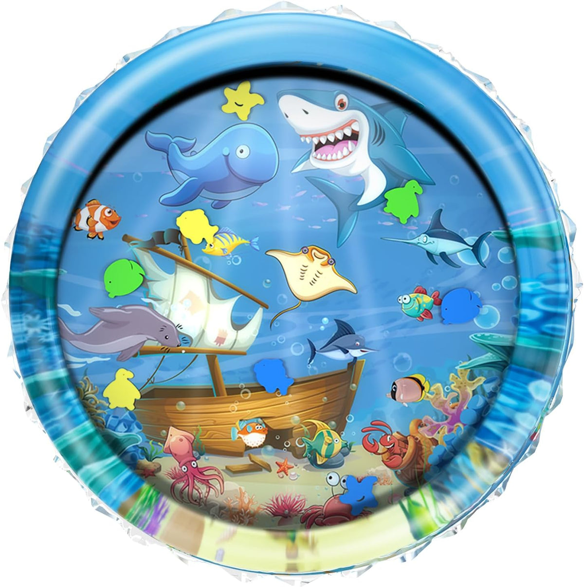 SENSORY WATER MAT for babies to play on the stomach 100 cm rubber Packaging status original