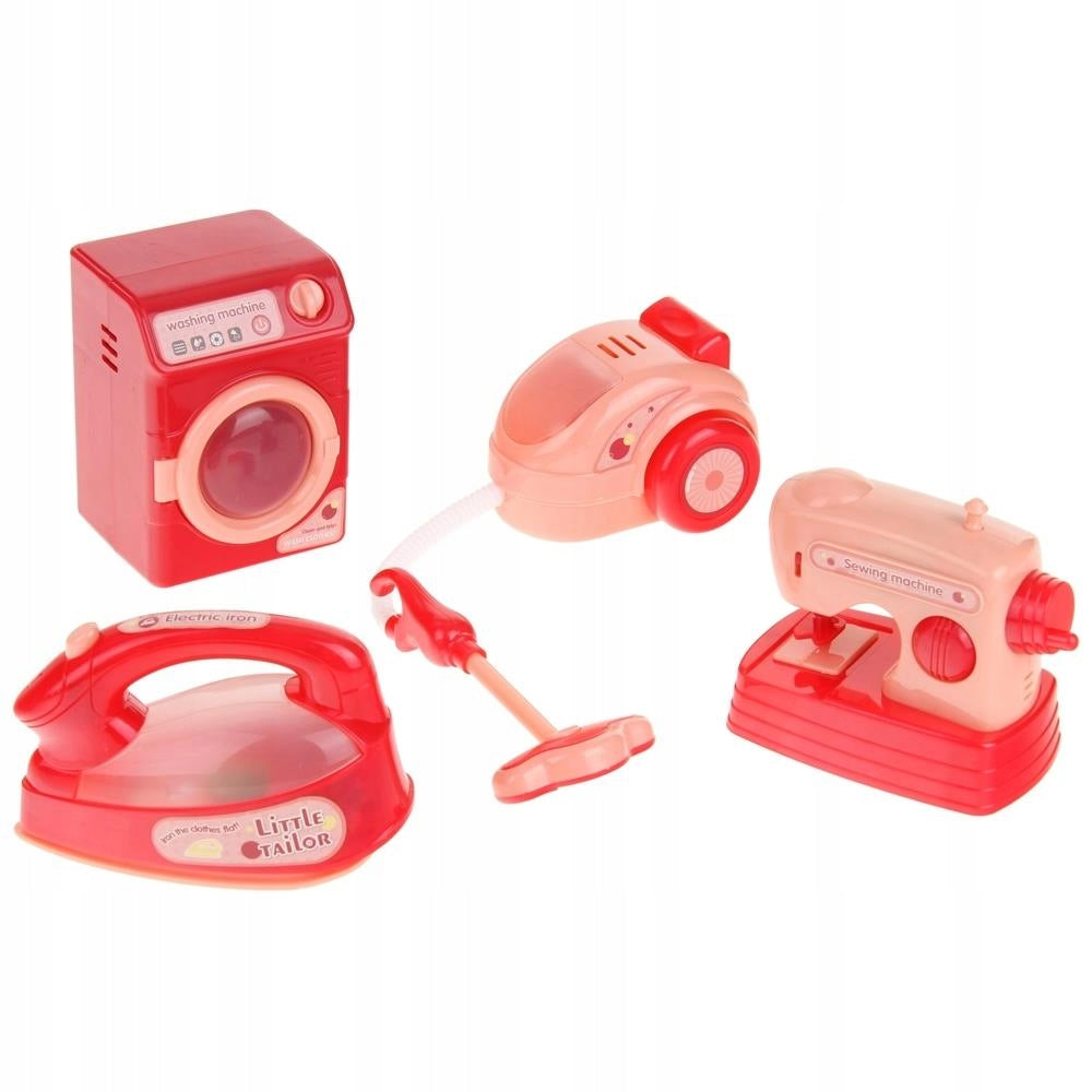 SET AGD EQUIPMENT FOR CHILDREN VACUUM CLEANER WASHING MACHINE IRON SEWING MACHINE Brand Nobo Kids