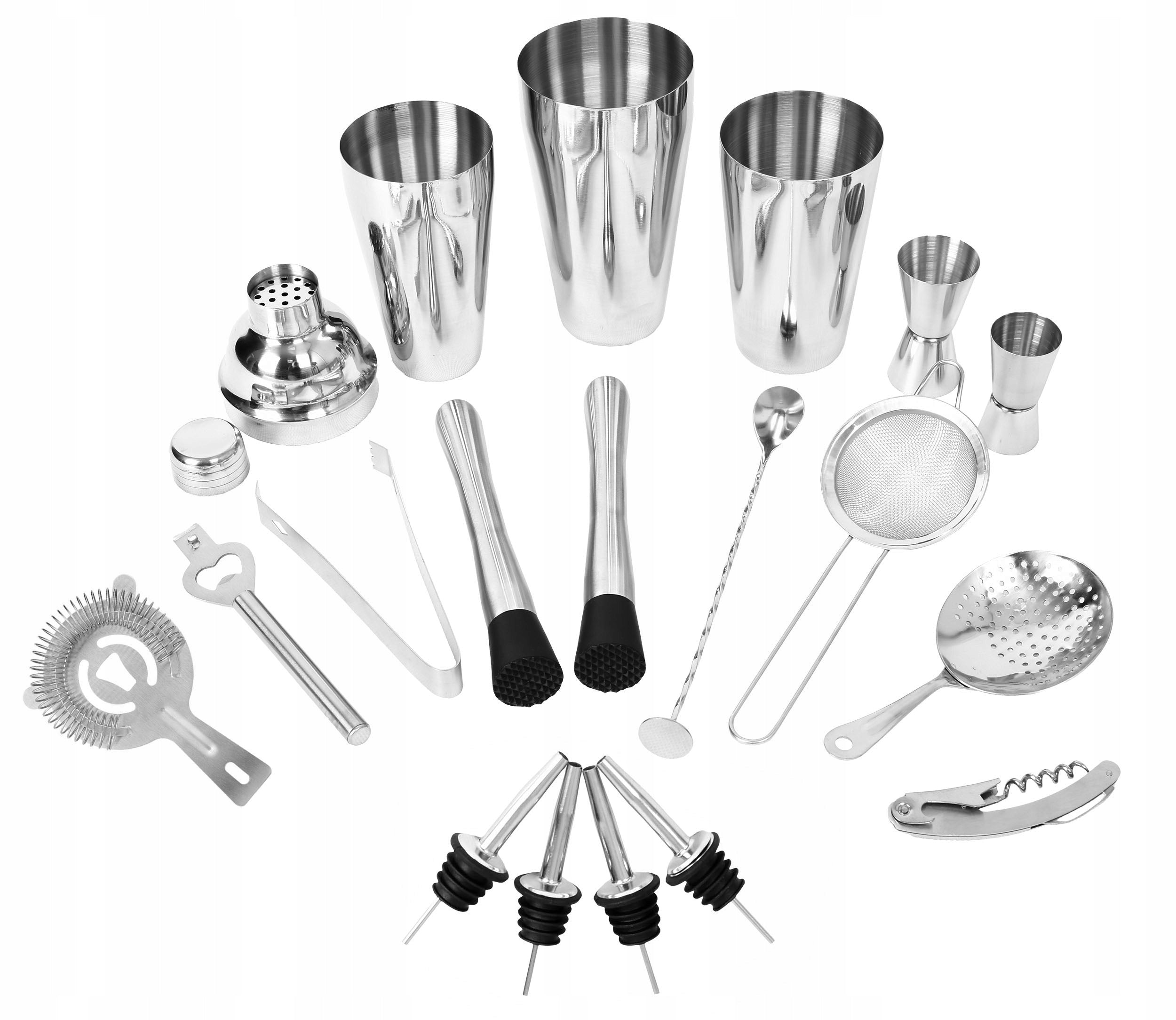 SET BARTENDING SHAKER FOR DRINKS BOSTON COCKTAILS LARGE 18 el Packaging status original
