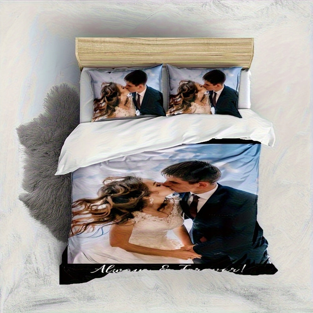 SET BEDDING Own Print Logo Photo Any Graphic Text Inscription Length of comforter cover 200 cm
