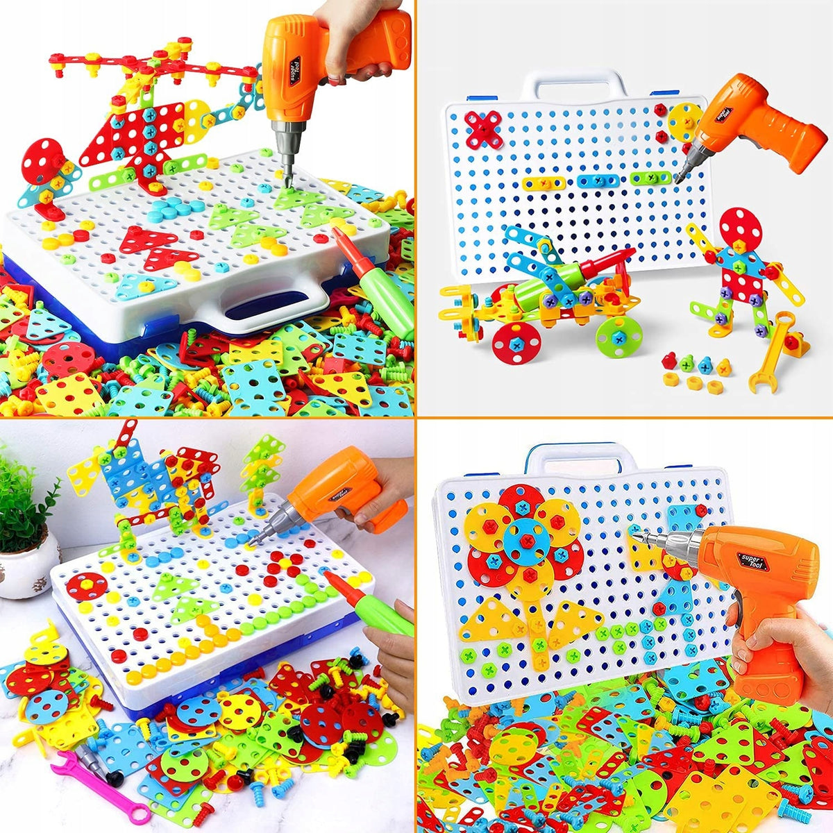 SET BUILDING BLOCKS SCREWDRIVER SCREWS 237el SUITCASE SCREWDRIVER WRENCH Manufacturer code NO.608