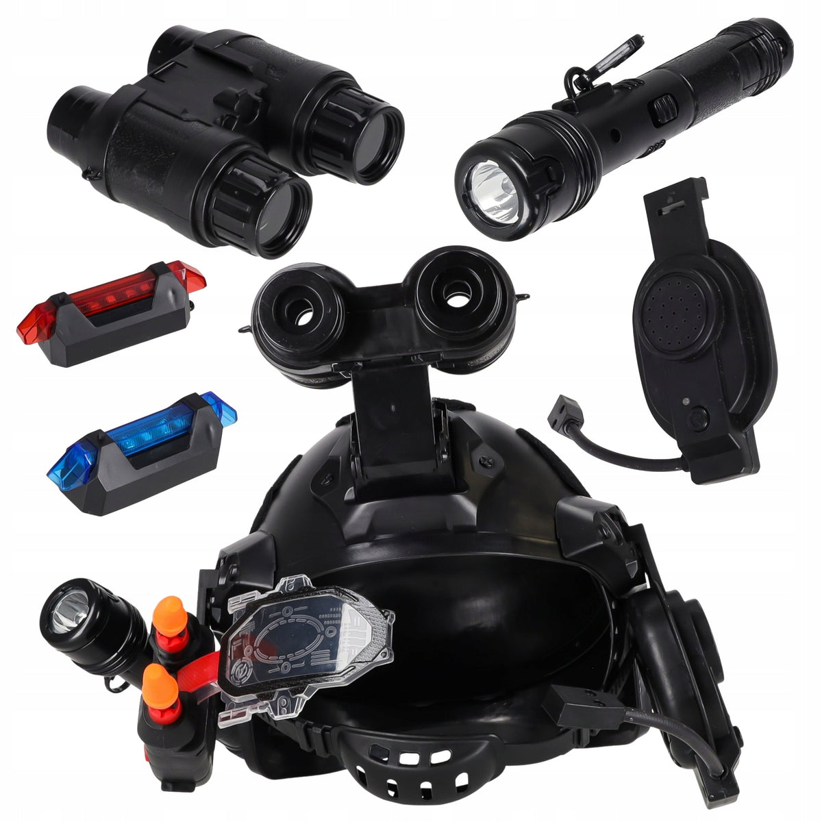 SET COMMANDO FOR CHILDREN HELMET TACTICAL FLASHLIGHT FOR PLAY ACCESSORIES