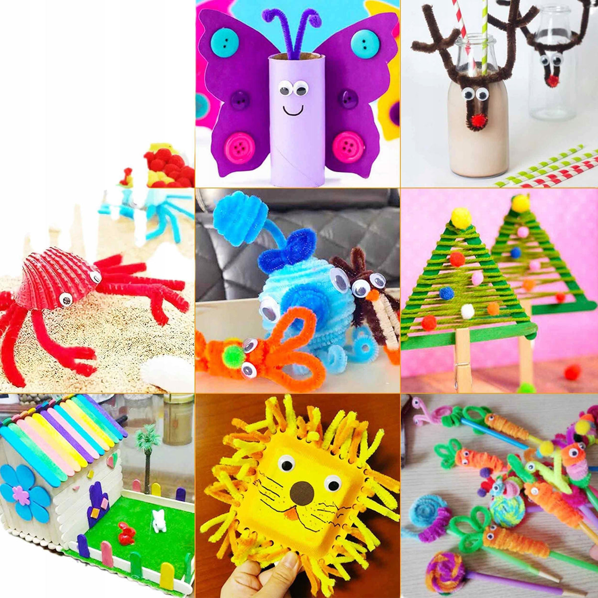 SET CREATIVE ARTISTIC HANDICRAFTS FOR CHILDREN GIFT 2000 Manufacturer code DLA DZIEWCZYNEK NA PREZENT POMPONY ZABAWKI