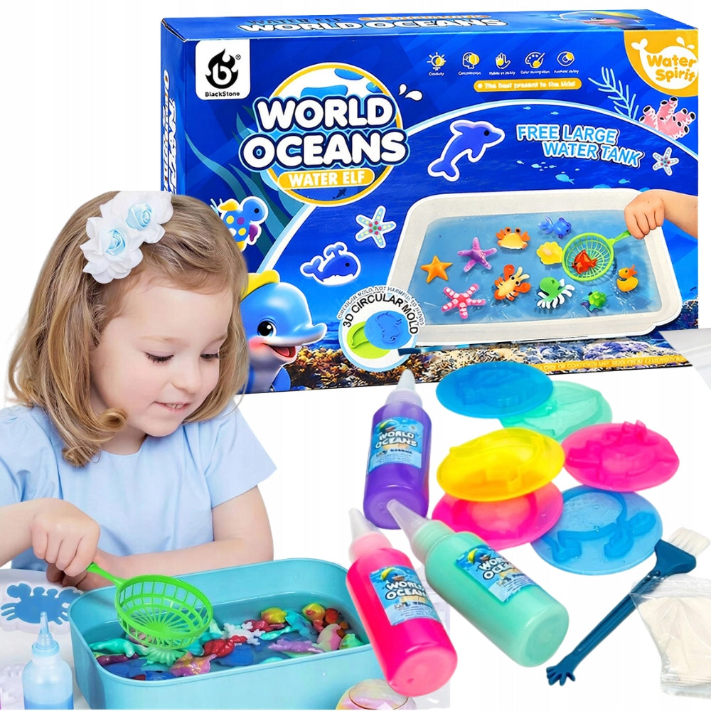 SET CREATIVE MAGIC LEPRECHAUNS FIGURINES WATER DIY GEL ANIMALS DIY