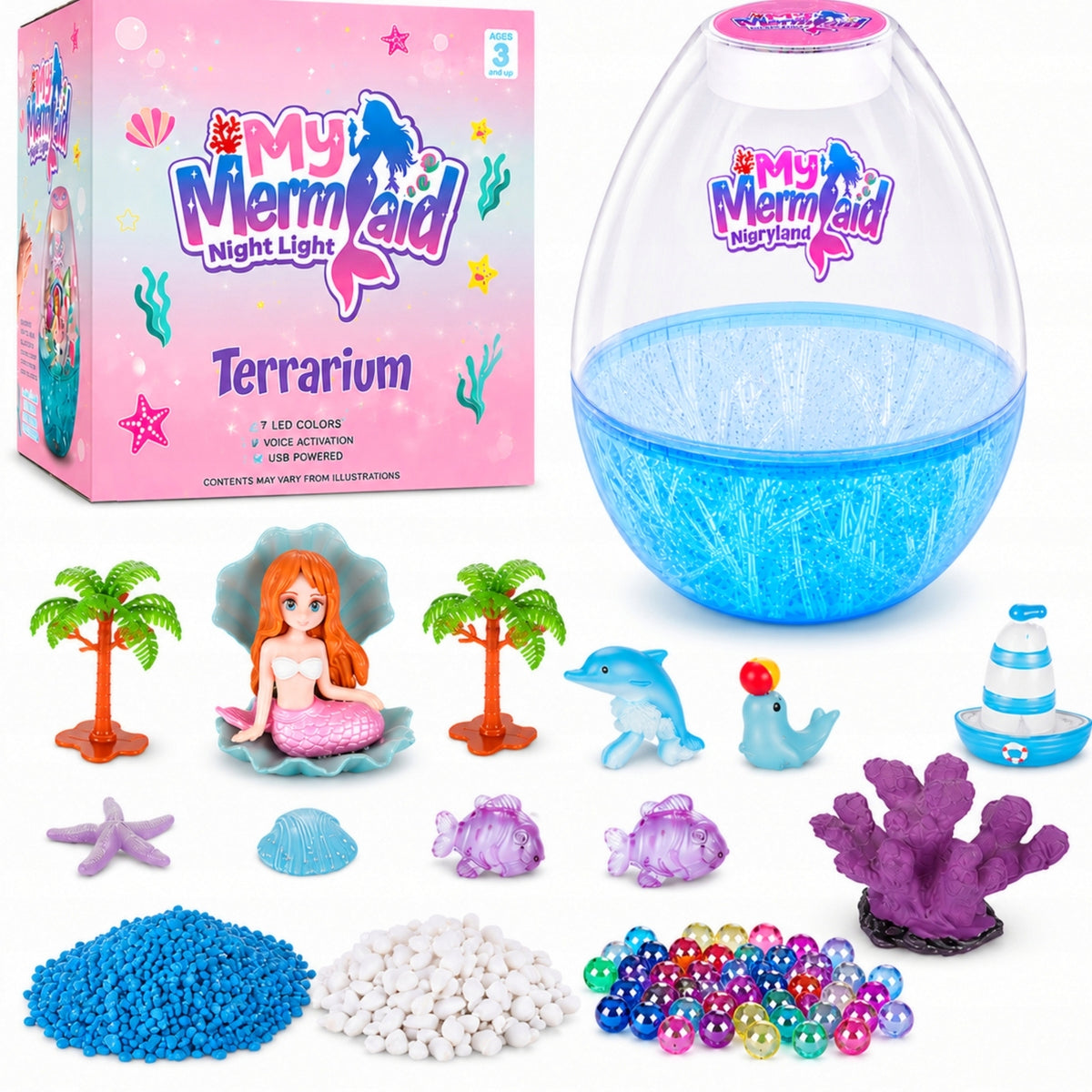 SET DIY MERMAID CREATIVE MAGIC TERRARIUM BALL BACKLIGHT LAMP L Manufacturer code QL94111