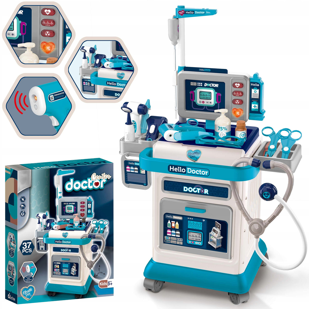SET DOCTOR INTERACTIVE DOCTOR EKG X-RAY 37EL BATTERIES