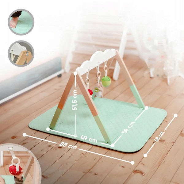 SET EDUCATIONAL GYMNASTIC STAND FOR CHILDREN BABIES BABY GYM WITH MAT Manufacturer code MATA EUKACYJNA STOJAK BABY GYM DLA DZIECI