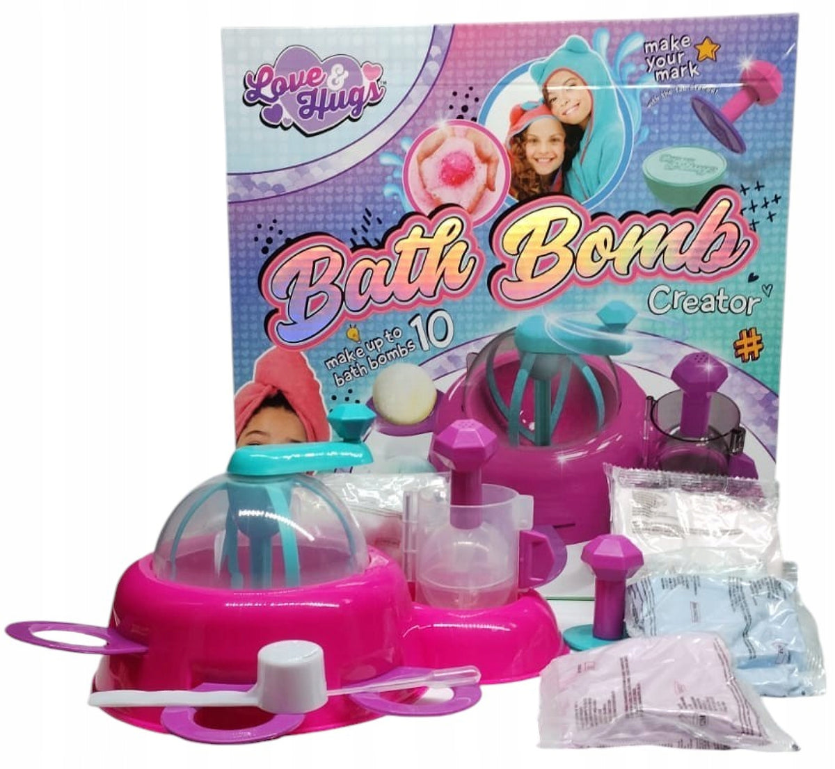 SET FOR CREATING BATH BALLS MIXER LARGE SET OF 10 BALLS 4 MIX COLORS Brand Zd trading