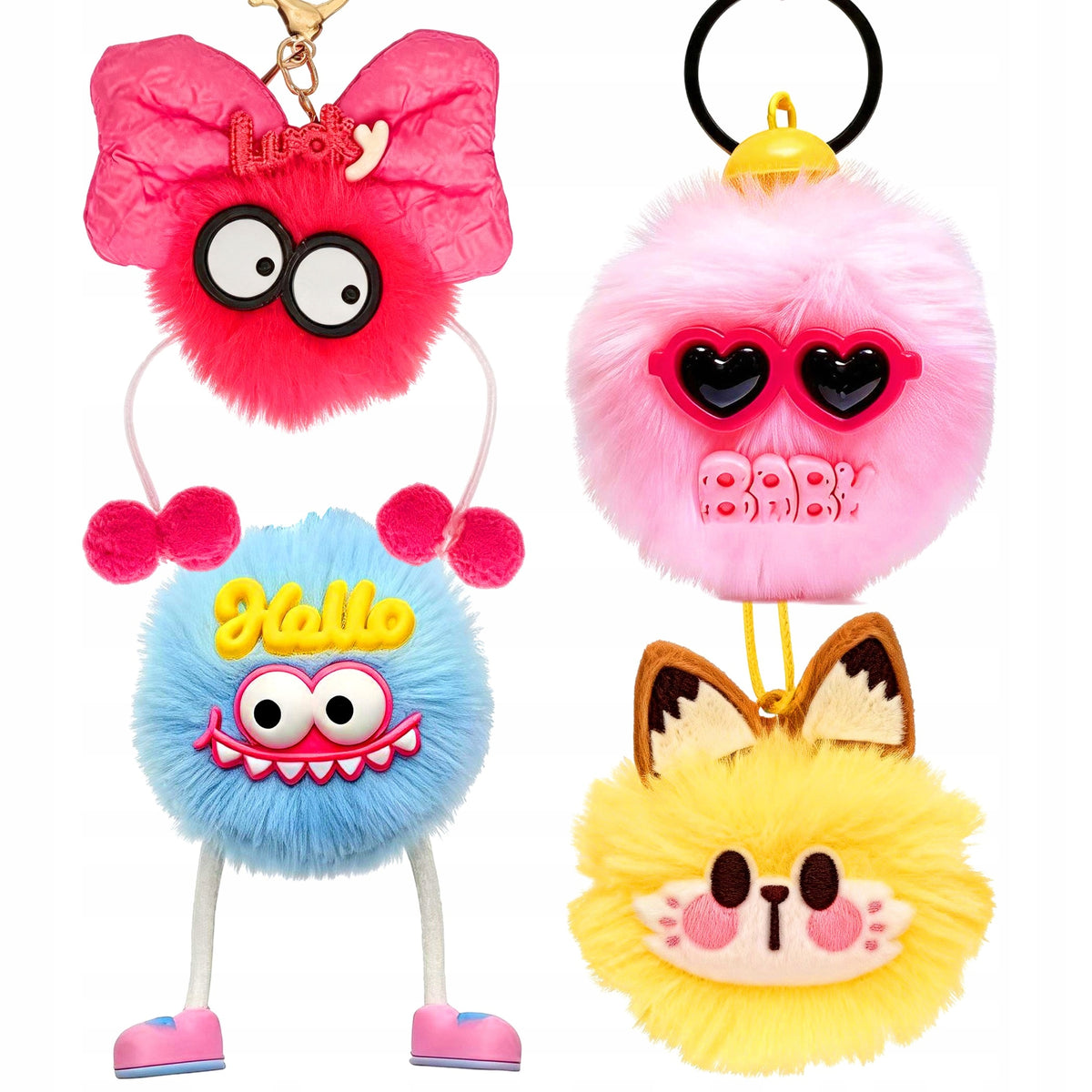 SET FOR CREATING KEY CHAINS PENDANT KEYCHAIN FLUFFY FOR BACKPACK Manufacturer code ZESTAW DO TWORZENIA BRELOCZKÓW DR320