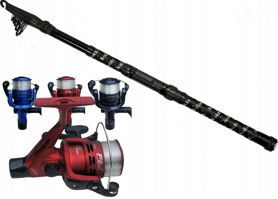SET FOR FLOAT 1X FISHING ROD TELESCOPE -1X REEL FISHING LINE wound freebie