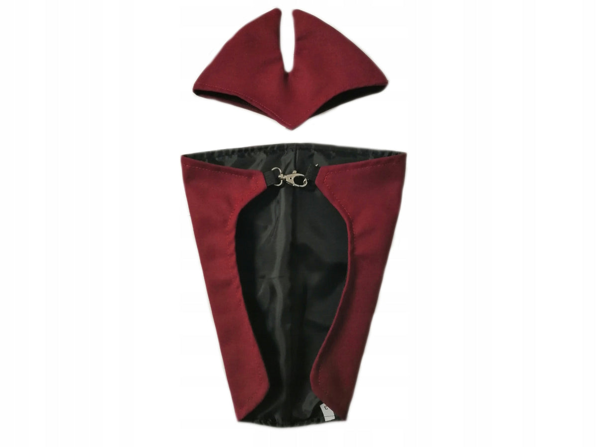 SET FOR HOBBY HORSE A4: BLANKET AND EAR CUPS - BURGUNDY, SMOOTH