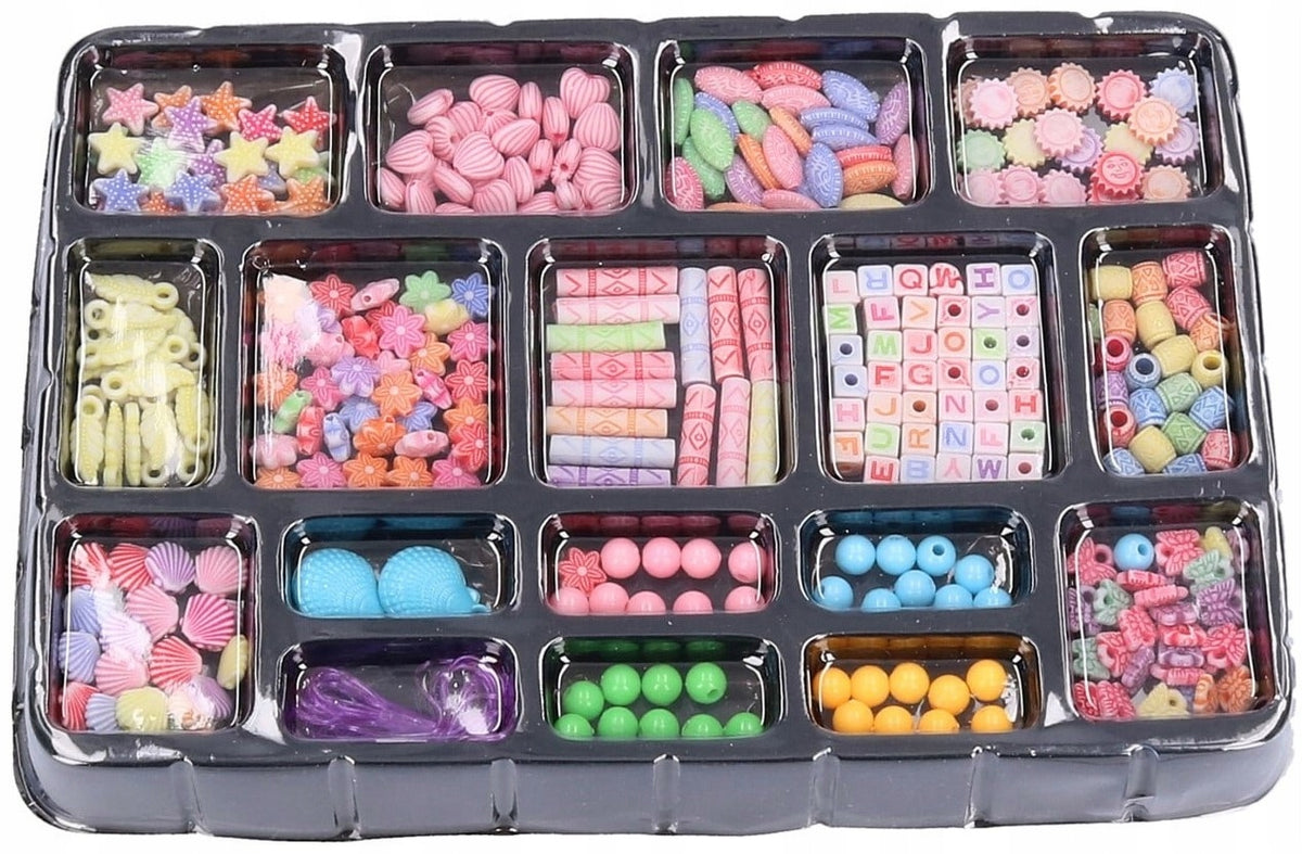 SET FOR MAKING BRACELETS BEADS ERASERS LETTERS ORGANIZER LARGE MEGA Manufacturer code k1