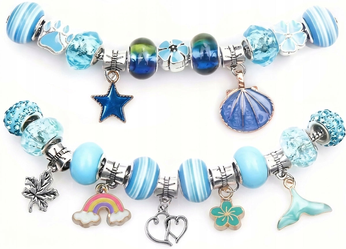 SET FOR MAKING BRACELETS Jewelry Charms beads pendants +freebies Brand Bisky