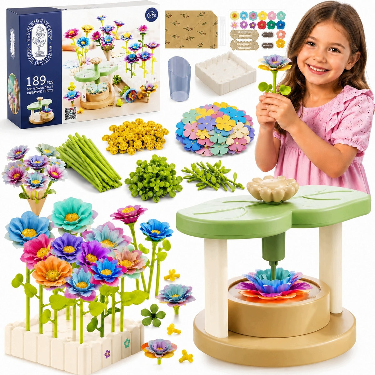 SET FOR MAKING FLOWERS AND BOUQUETS 189 EL. SET OF CREATINE GIFT