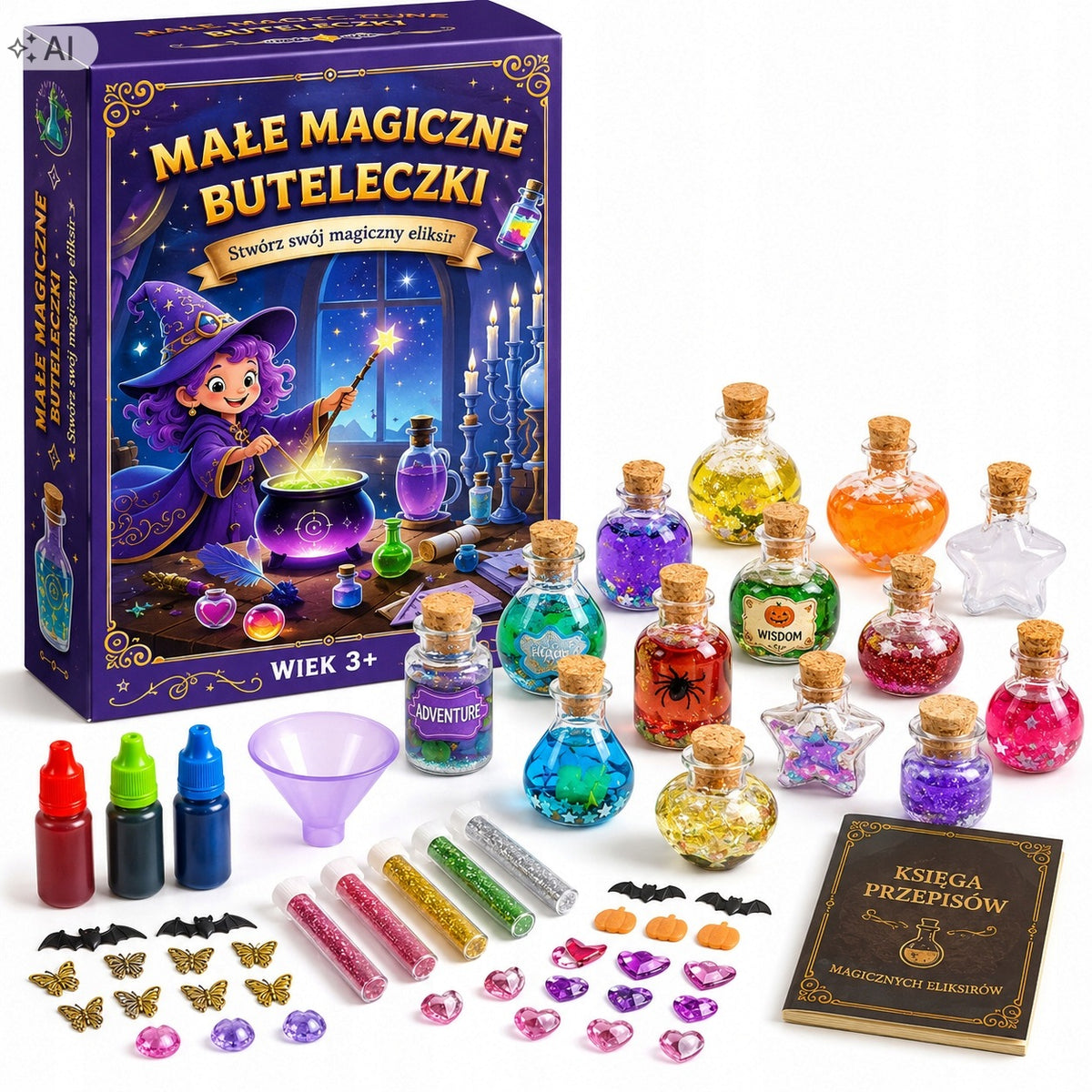 SET FOR MAKING MAGIC POTIONS WIZARD CREATIVE GIFT Polish