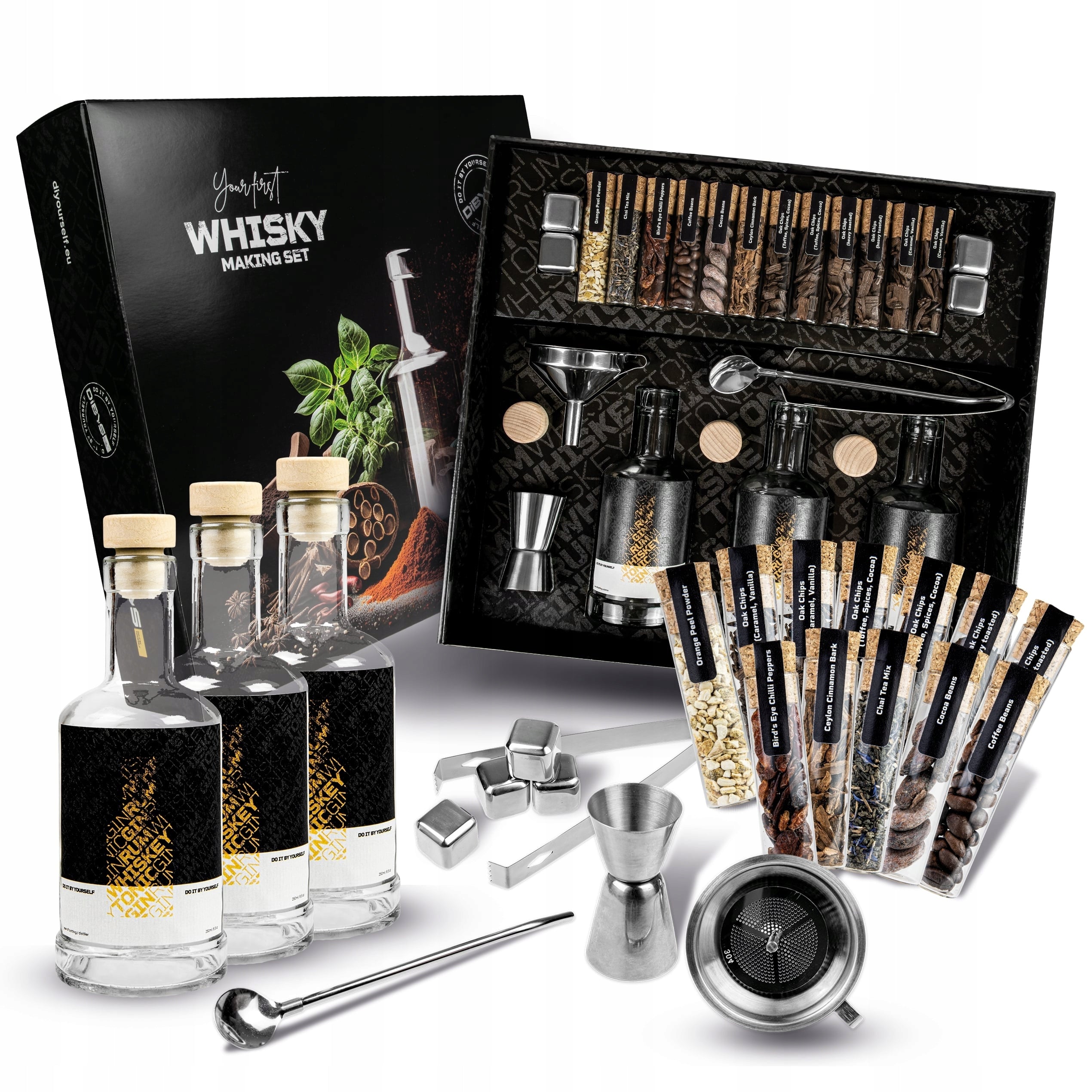 SET FOR MAKING WHISKEY WITH SPICES - ACCESSORIES BARTENDING DIY GIFT