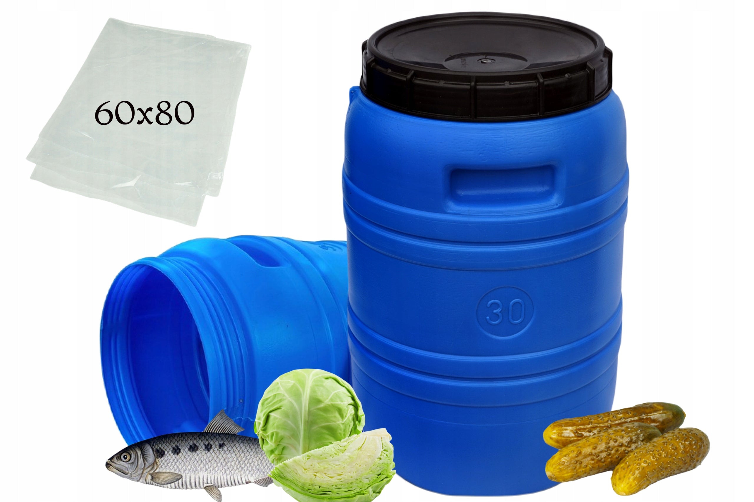 SET FOR PICKLING CABBAGE BARREL 30L bag ATEST SOLID