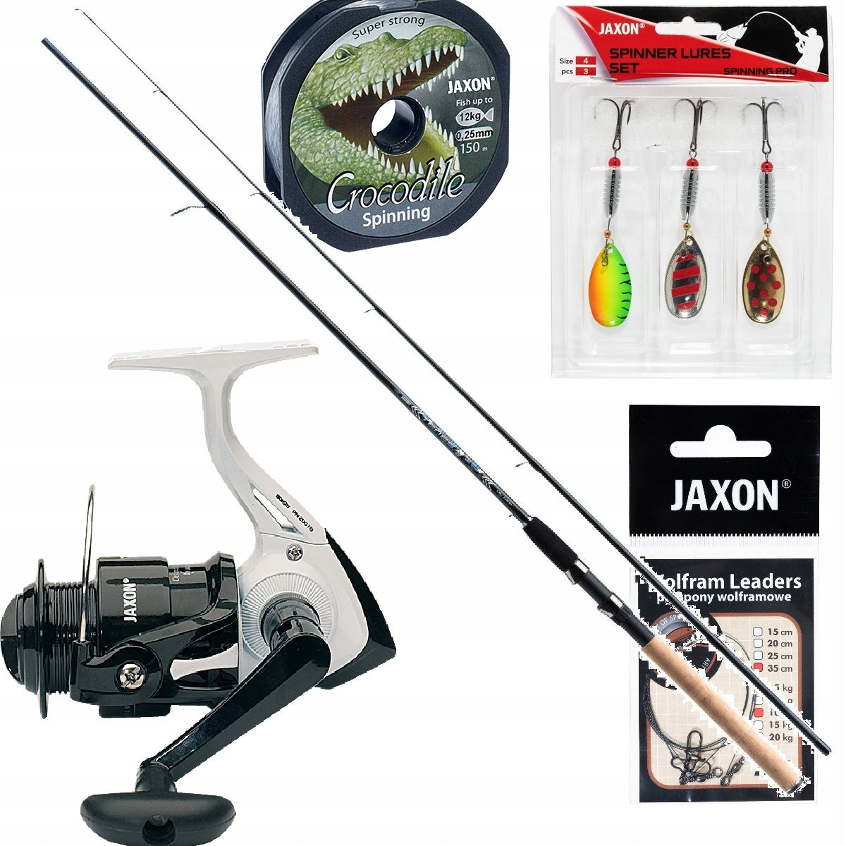 SET FOR SPINNING JAXON TENESA 270 CM ROD + REEL + FISHING LINE ACCESSORIES