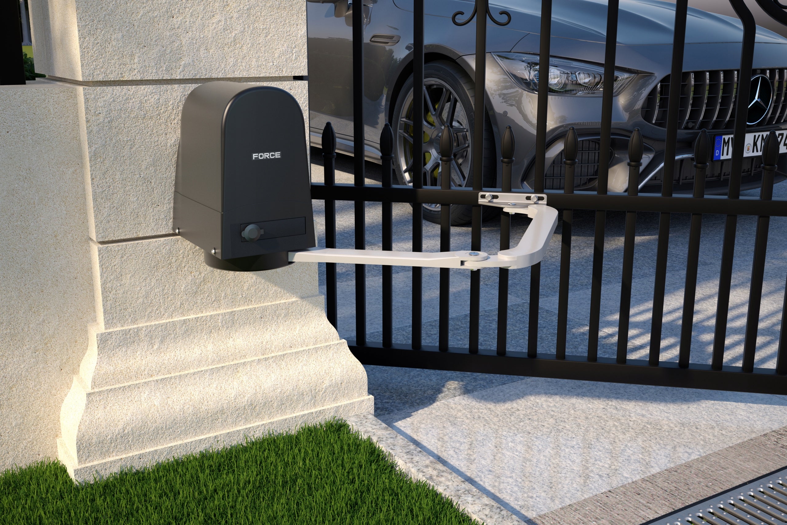 SET FOR SWING GATE FORCE V300 LS UP TO 3 M WITH ENDS Brand Force