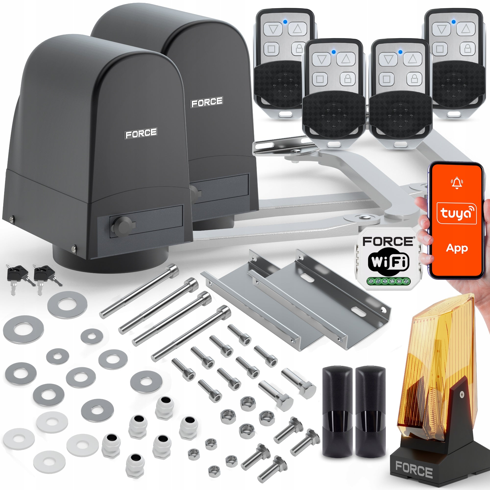 SET FOR SWING GATE FORCE V300 LS UP TO 3 M WITH ENDS
