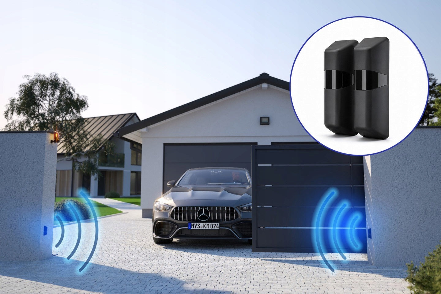SET FOR SWING GATE FORCE V400 LS UP TO 8 M 400 KG WITH ENDS Supply voltage 230 V