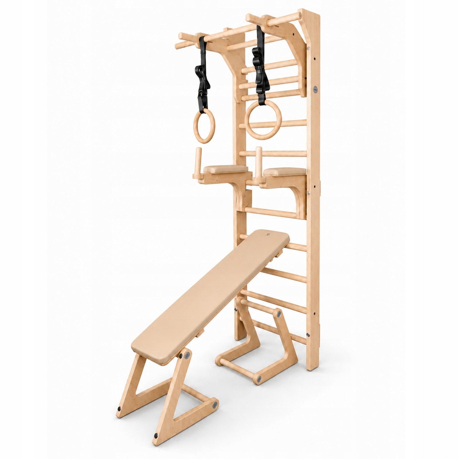 SET Gymnastic ladder PREMIUM ONMAX NORD 230cm+LUXO STATION wood/beige