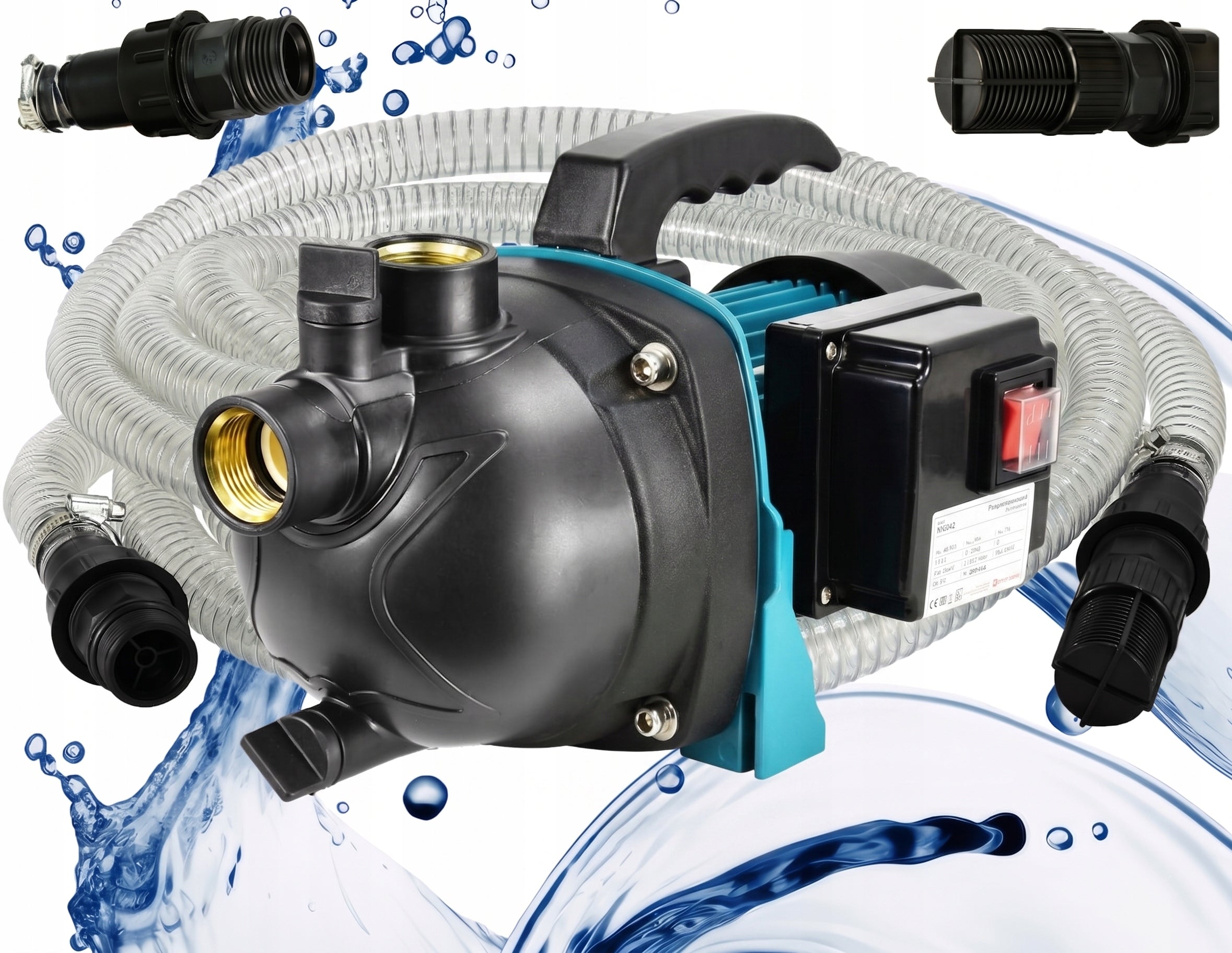 SET HYDROPHORE PUMP FOR WATERING SUCTION HOSE 7M 1" GARDEN MAUSERA