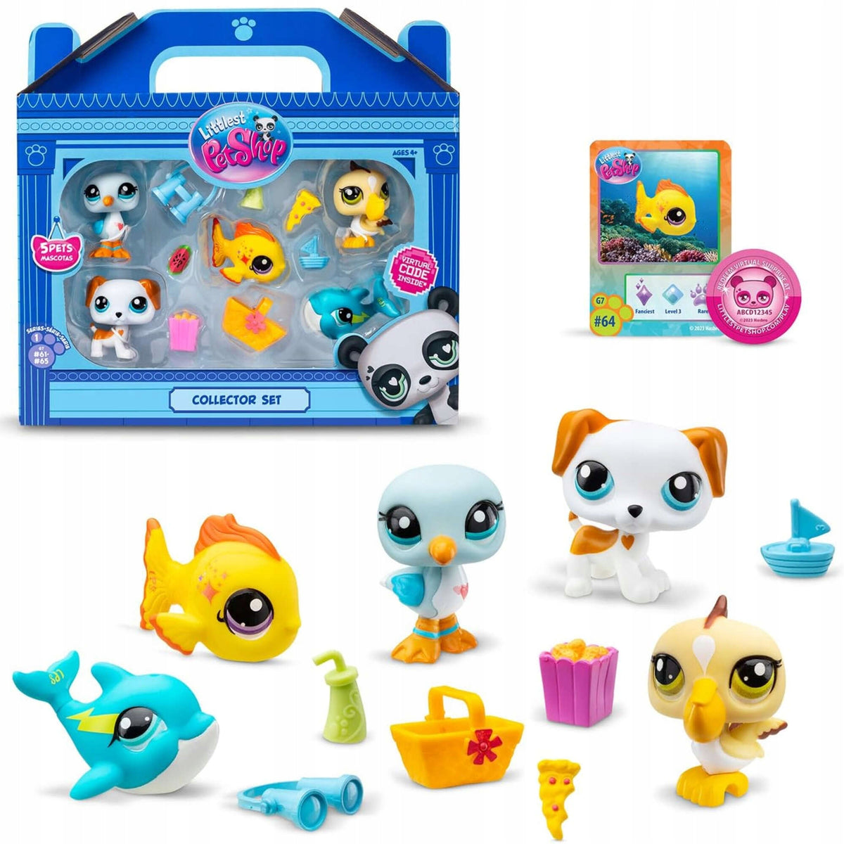 SET LITTLEST PET SHOP ANIMALS BEACH BESTIES FIGURINES + ACCESSORIES