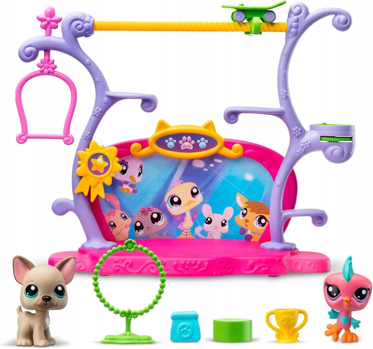 SET LITTLEST PET SHOP ANIMALS PETS GOT TALENT SCENE FIGURINES+ACCESSORIES Brand Hasbro