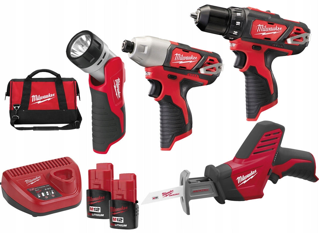 SET MILWAUKEE M12 POWERPACK BPP4A-202A screwdriver drill saw FREEBIE!! Manufacturer code 4933441240