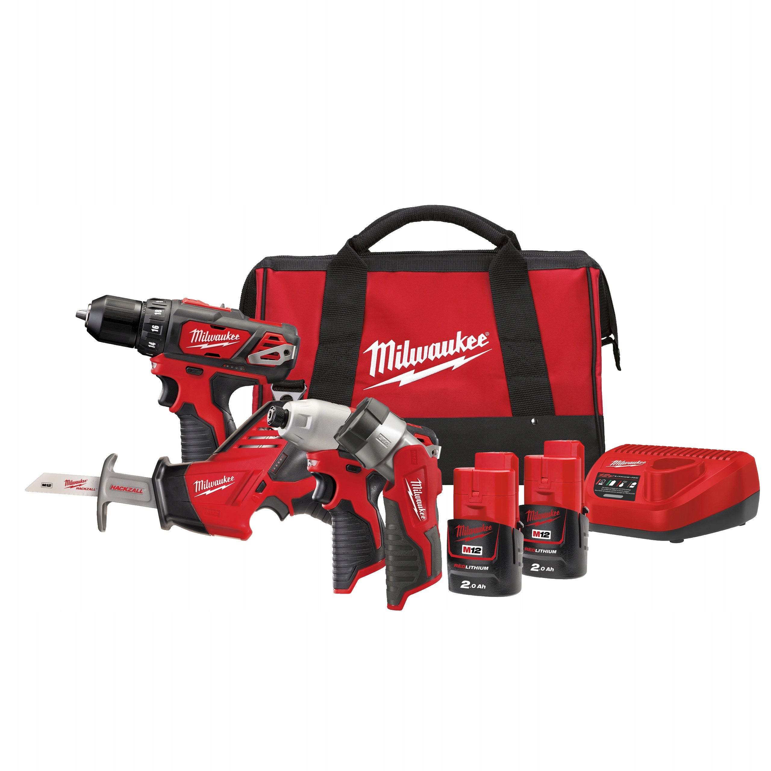 SET MILWAUKEE M12 POWERPACK BPP4A-202A screwdriver drill saw FREEBIE!!