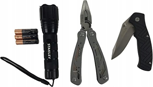 SET MULTITOOL 12IN1+KNIFE +FLASHLIGHT GIFT STANLEY Brand Stanley