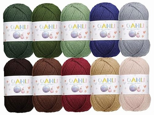 SET OF 10 KNITTING WOOLS acrylic for home gift included new
