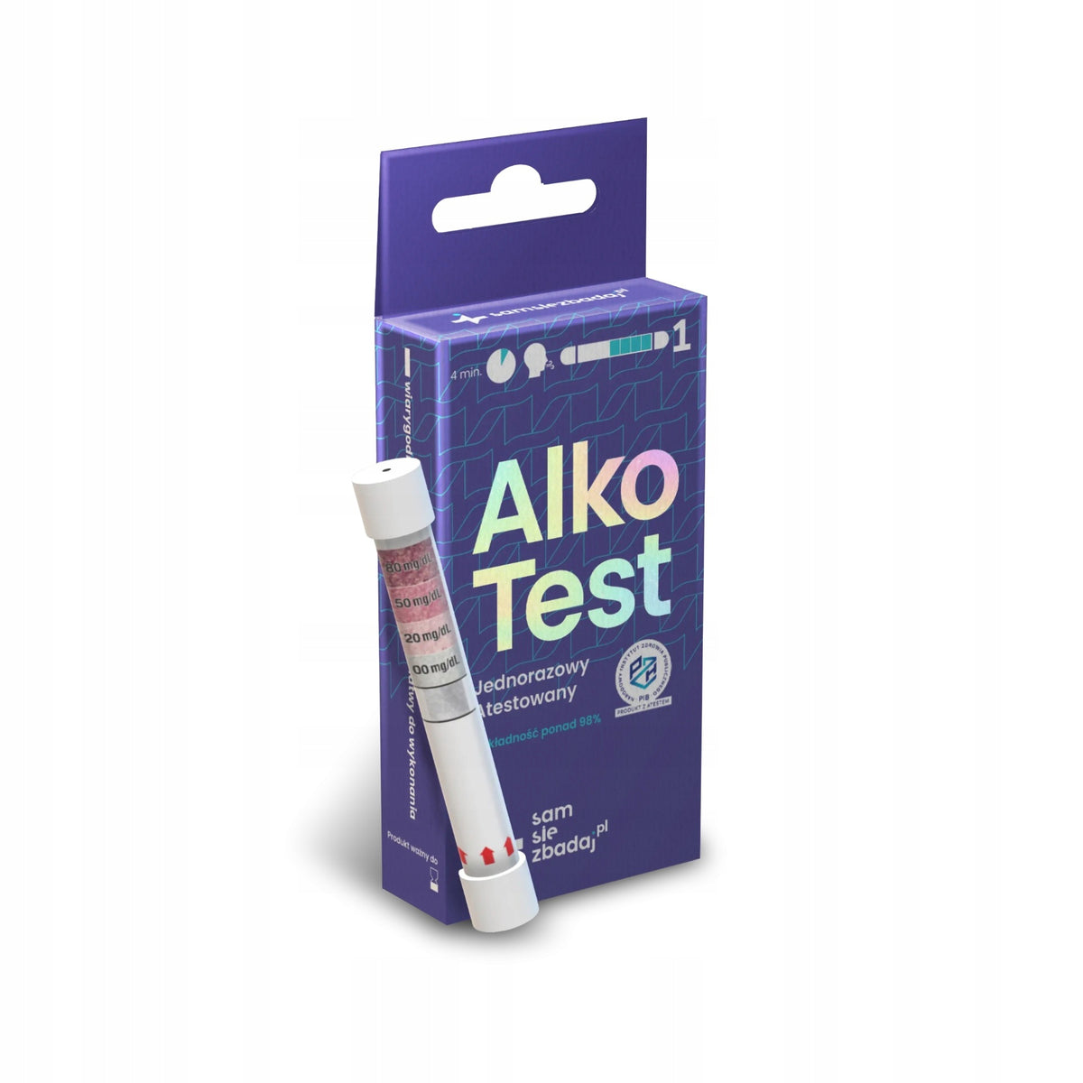 SET OF 10 PCS Disposable breathalyzer - Certified Alcohol Test Samsiezbadaj HIT Brand Samsiezbadaj