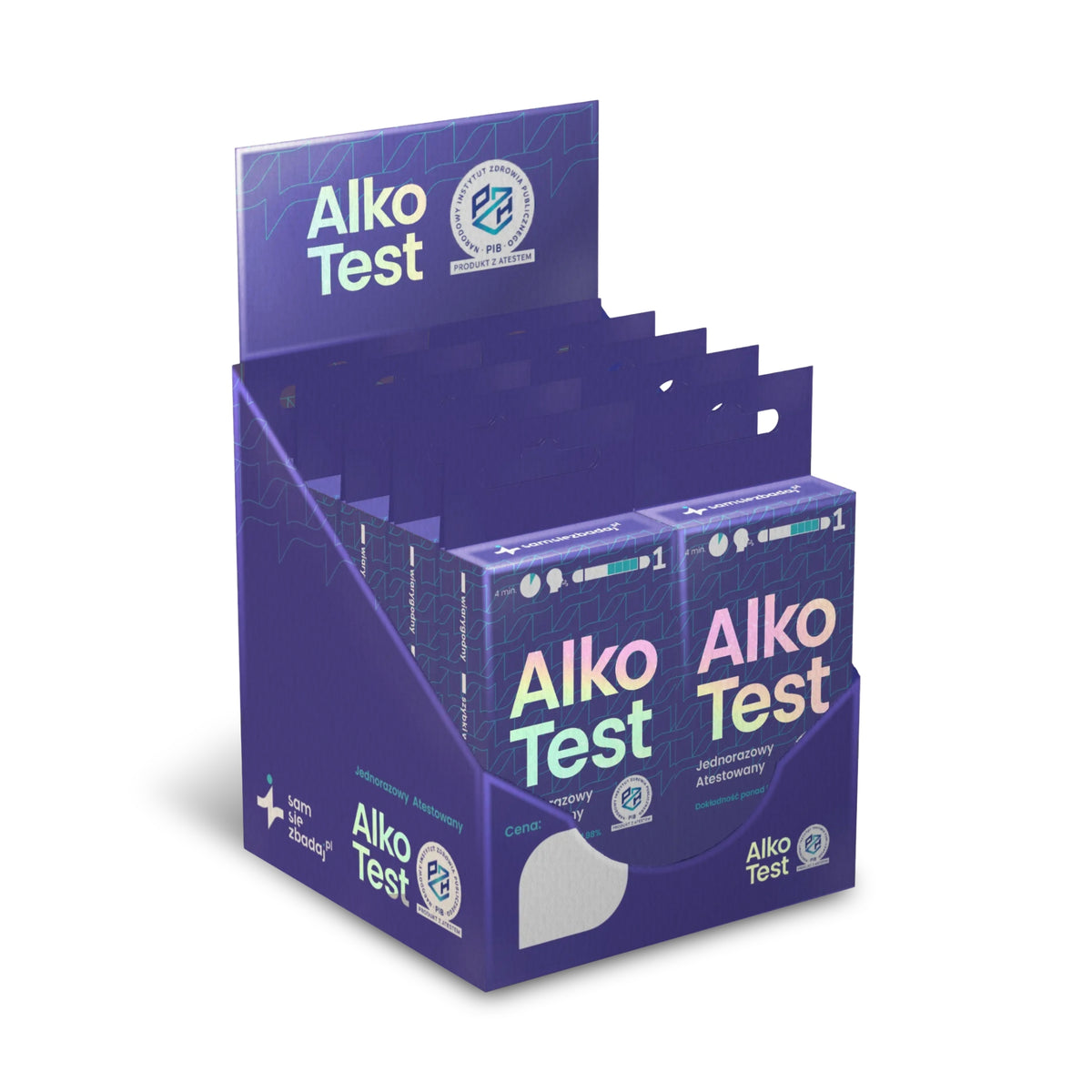 SET OF 10 PCS Disposable breathalyzer - Certified Alcohol Test Samsiezbadaj HIT