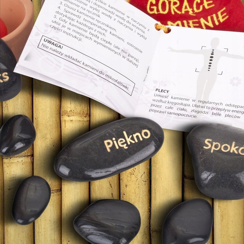SET OF 12 BASALT STONES FOR SPA MASSAGE AT HOME EAN (GTIN) 5055071746789