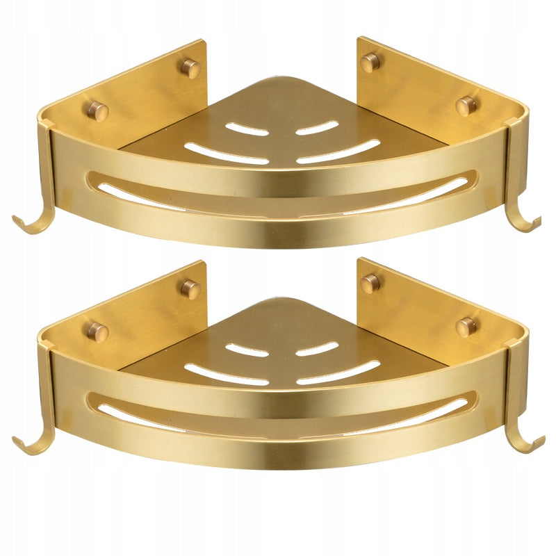 SET OF 2 HANGING BATHROOM SHELVES LOFT Brushed Gold+Glue