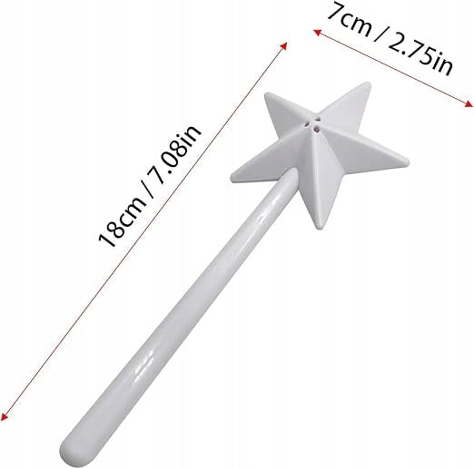 SET OF 2 PEPPER SHAKER and SALT SHAKER Magic Star Wand WHITE and BLACK Brand no brand