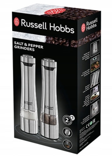 SET OF 2x ELECTRIC PEPPER AND SALT GRINDER HERBS SPICES ADJUSTMENT Manufacturer code MŁYNEK SOLNICZKA I PIEPRZNICZKA premium