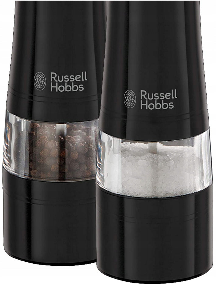 SET OF 2x ELECTRIC PEPPER AND SALT GRINDER HERBS SPICES Manufacturer code MŁYNEK DO SOLI I PIEPRZU- 2 SZTUKI CZARNE