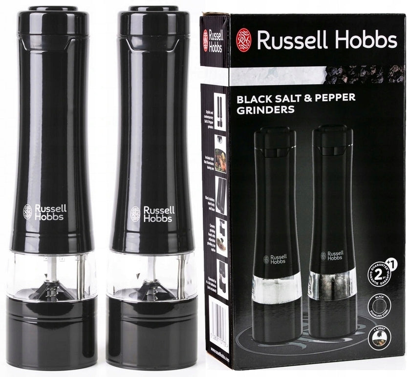 SET OF 2x ELECTRIC PEPPER AND SALT GRINDER HERBS SPICES