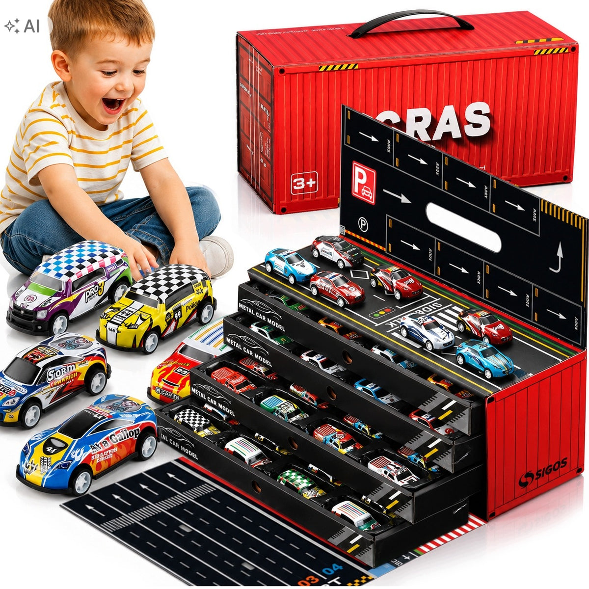 SET OF 48 ALUMINUM CAR SPRINGS CARS SUITCASE WITH DRIVE